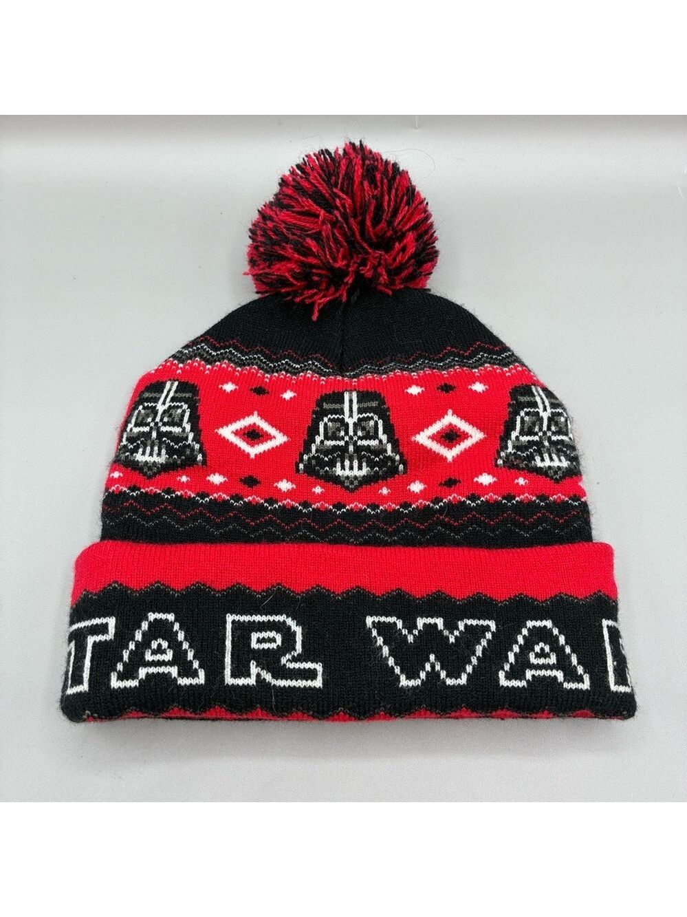 Star Wars Darth Vader Pom Knit Beanie Youth O/S Winter Hat